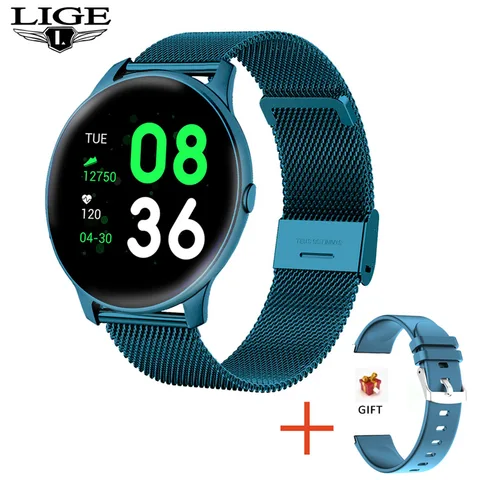 2020 fashion Womens Smart Watches Waterproof Sports Fitness Watch Luxury Heart Rate Smart Watch for women For Android IOS