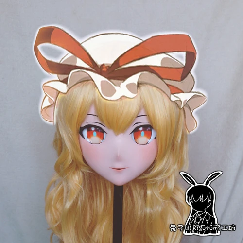(Rabbit 20) Resin Crossdress Pretty Girl 3/4 Head BJD кукольная маска мультяшная аниме Юкари ямо Косплей