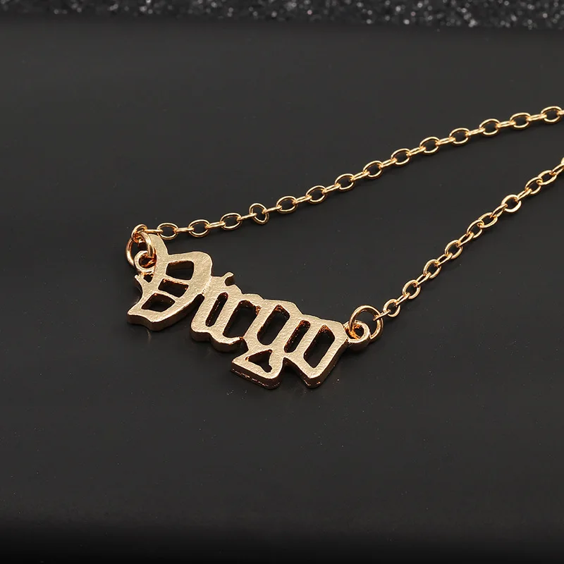 Necklace Zodiac Long Statement Letter 