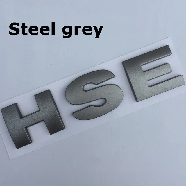 steel grey HSE Круглый Надпись эмблема значок специально для обнаружения 4 V8 HSE спортивный автомобиль Стайлинг ремонт капот задний багажник логотип наклейка черный красный - Цвет: steel grey HSE