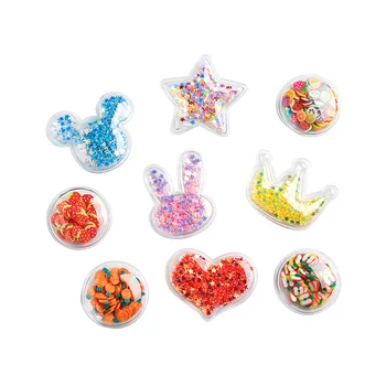 

20pcs/lot multi style fruit Transparent Bling bling Flowing Patches Appliques for DIY Children Clip Accessories