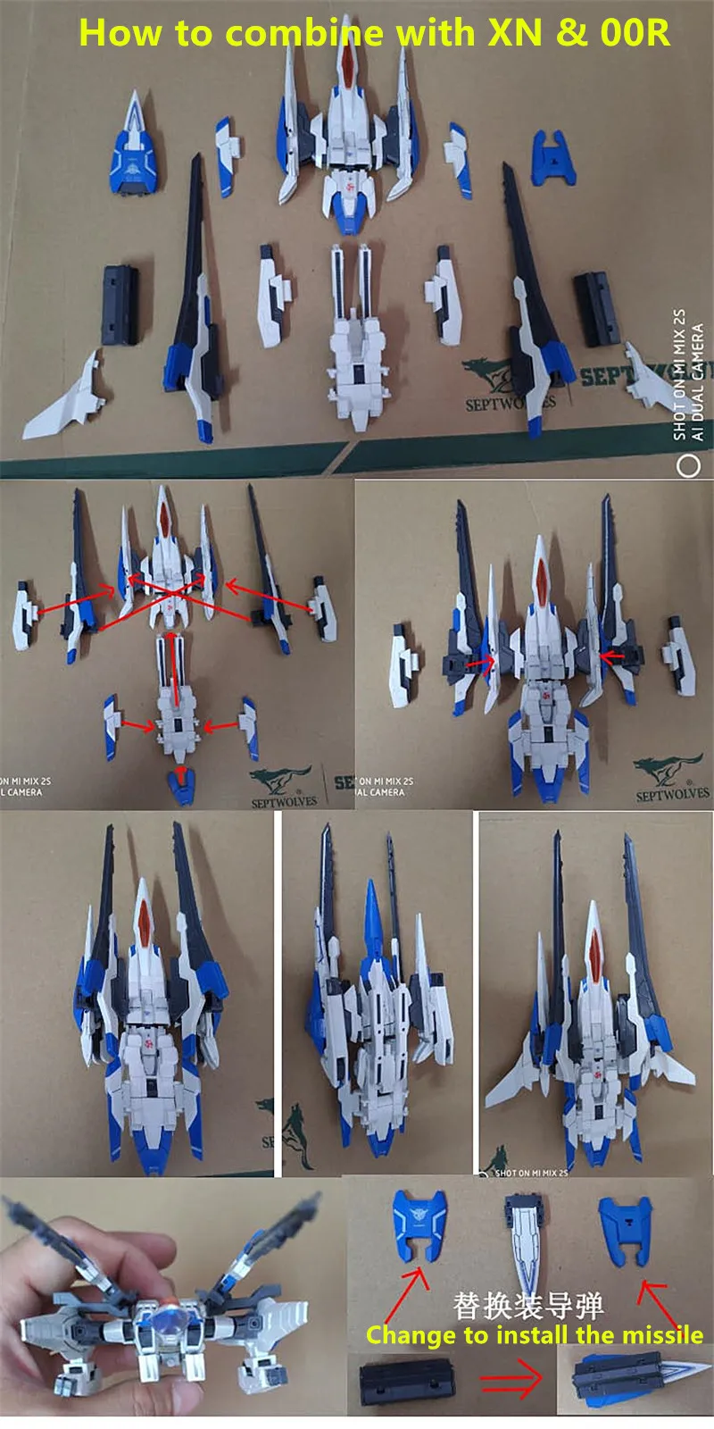 XN развернуть блок модифицированные части с зажимом для Bandai RG 1/144 00R Gundam D038