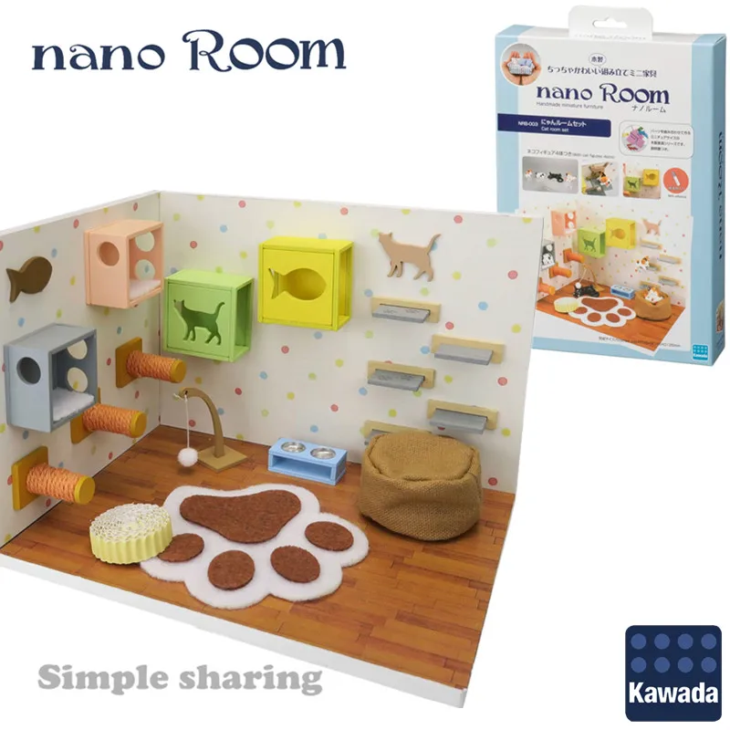 Kawada Nano Room Handmade Miniature Furniture Nanoroom Nrb-003 Cat Room ...