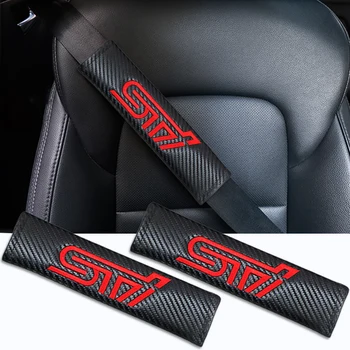 

2pcs Auto Safety Seat Belt Shoulder Cushion Pad protection for Subaru STI Impreza WRX Forester Tribeca Car interior accessories