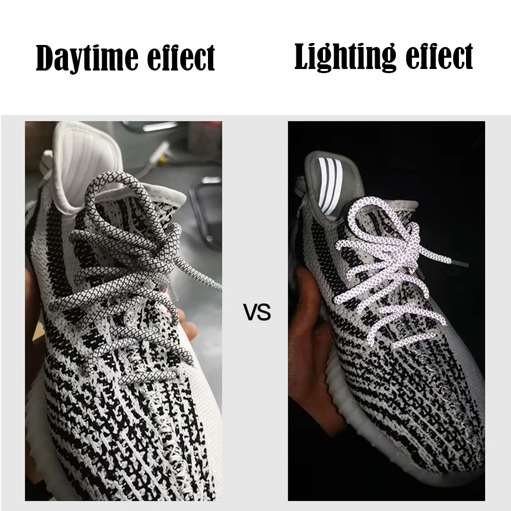 New Flat 3M Reflective Shoelaces Runner Weave Tape Athletic Safety Shoe Laces Bootlaces For Running boots 350 750 Dropshipping