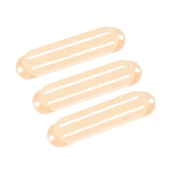 

Musiclily Hot Rail Guitar Single coil Sized Humbucker Pickup Covers Set for Strat Style, Cream (Set of 3)
