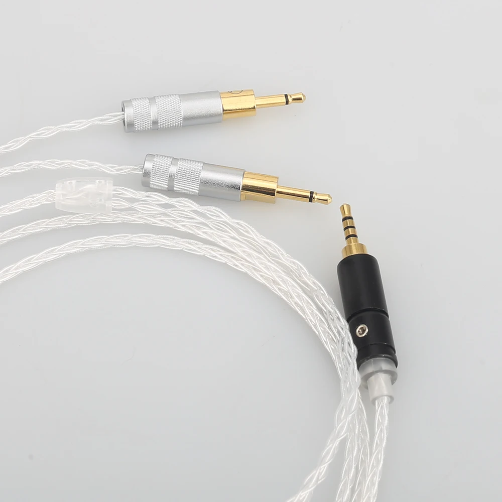 Audiocrast 2 5 3 5 4 4mm Balanced 8core Silver Plated Headphone Upgrade Cable for HD700 HD 700 M1060 M1060c Audio grade cable