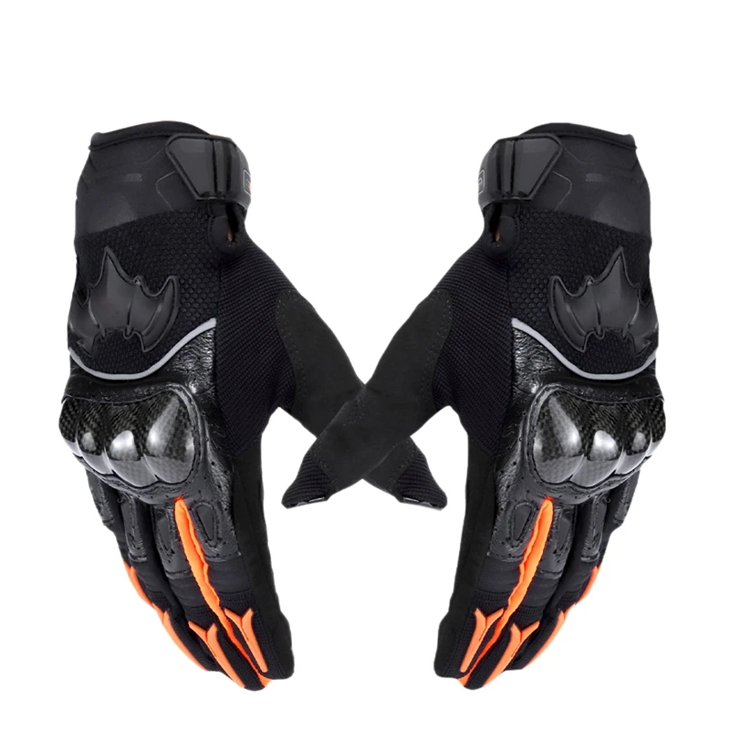 

Motorcycle Gloves Anti Fall Hard Shell Leather Guantes Protective Off-Road Long Carbon Fiber Racing Fashion Cool Trend
