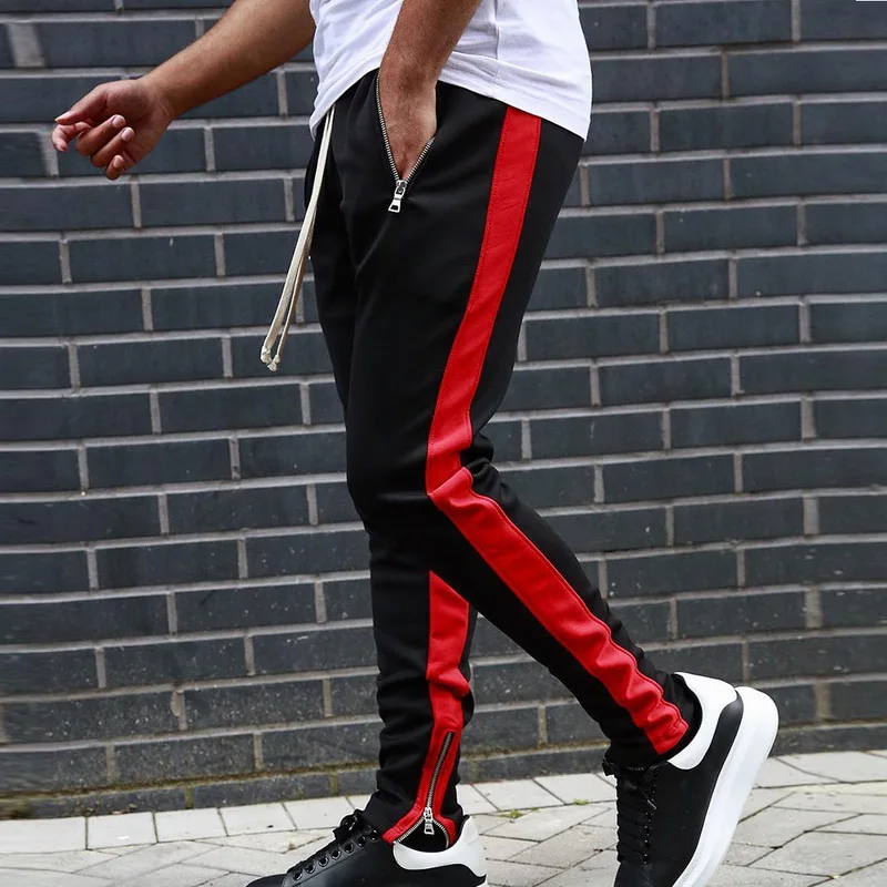 Cheap Mens Joggers Casual Pants Fitness Men Sportswear Tracksuit Bottoms Skinny Sweatpants Trousers Black Gyms Jogger Track Pants
