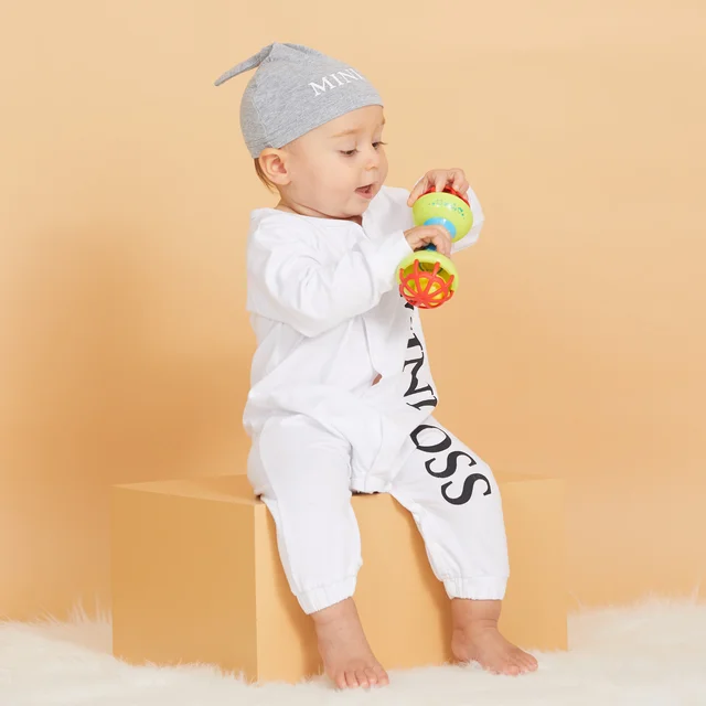 PatPat Hot Sales 2021 Spring and Summer Baby Boy MINI BOSS Baby Rompers with Hat Short and Long Sleeve Baby‘s Clothing 2