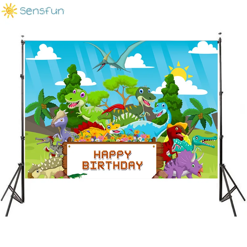 Sensfun мультфильм Динозавр Мир тема фотографии фоны лес ребенок день рождения фон
