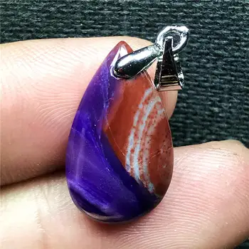 

Genuine Natural Royal Purple Sugilite Necklace Pendant For Woman Man Crystal Water Drop 19x11x5mm Beads South Africa Stone AAAAA