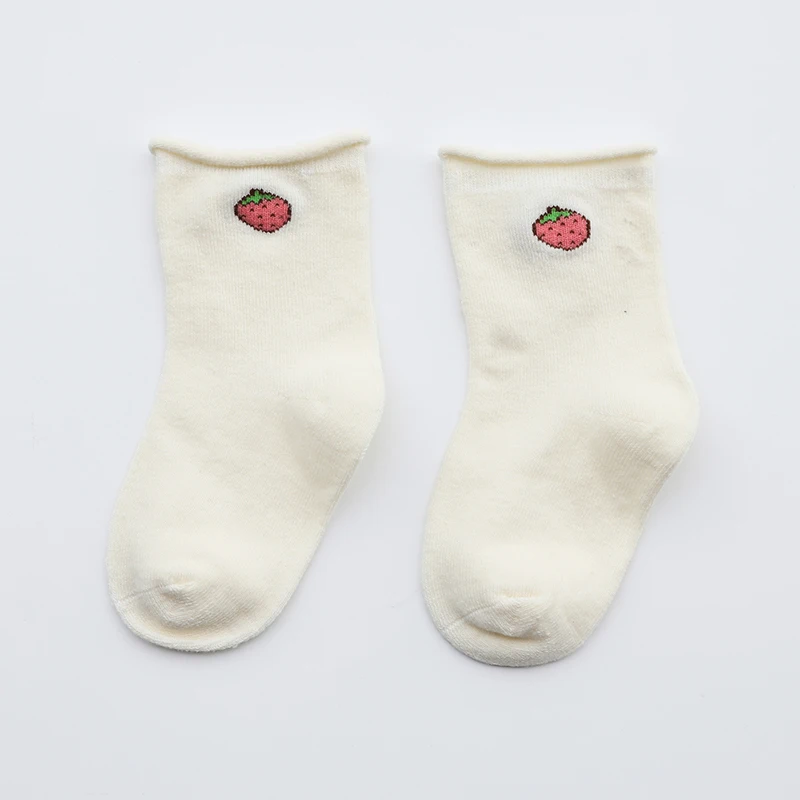Носки для малышей хлопковые носки с фруктами для новорожденных мальчиков и девочек; сезон осень-зима детская одежда skarpetki dla dzieci calcetines - Цвет: A6