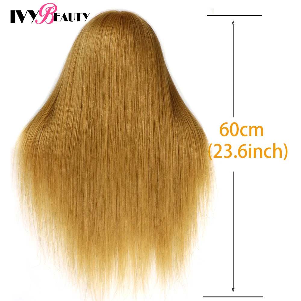 Female Mannequin Training Head And Stand For Hairdressers Hairstyles 85% Human Hair Training Head For Braid Hairdressing Head