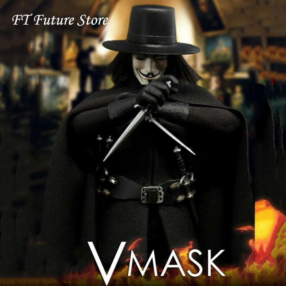 

In Stock Colletible 1/12 VMASK Vendetta Bullet Head BH004 Body Clothes Masked 6" Full Set Action Figure Model for Fans Gifts