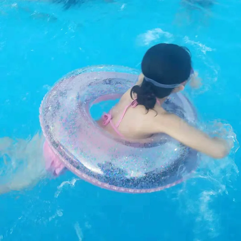 

nflatable Swimming Ring Giant Pool Lounge Adult Pool Float Swimming Circle Life Buoy Raft Kid Sequins Swimming Water Pool Toys