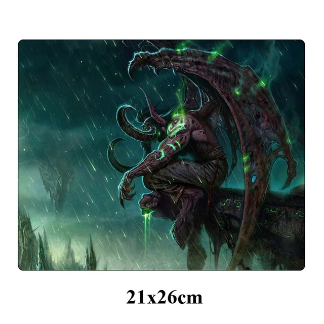 Серый Заказной коврик для мыши World of Warcraft 21x26 см для долговечной игры Коврик для мыши геймер маленький размер нескользящий офисный коврик для ноутбука подарок отаку - Цвет: Серый
