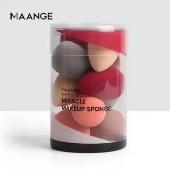 

10pcs/set Non-latex Sponge Puff Foundation Puff Wet Dry Use Powder Smooth Cosmetic Portable Professional Makeup Puff Beauty Tool
