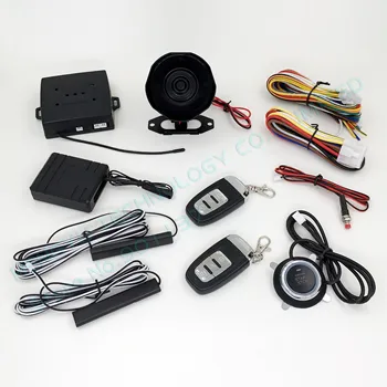 

PKE car alarm system with passive auto lock unlock car door smart anti-hijacking RFID emergency disarm HY-904 RM2A with chip