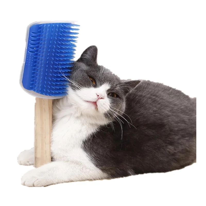 Cats Brush Corner Cat Massage Self Groomer Comb Brush Cat Rubs The Face