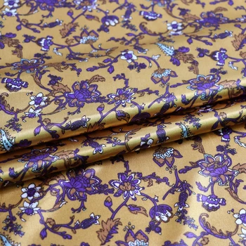 

Soft Polyester Charmeuse Material Floral Print Satin