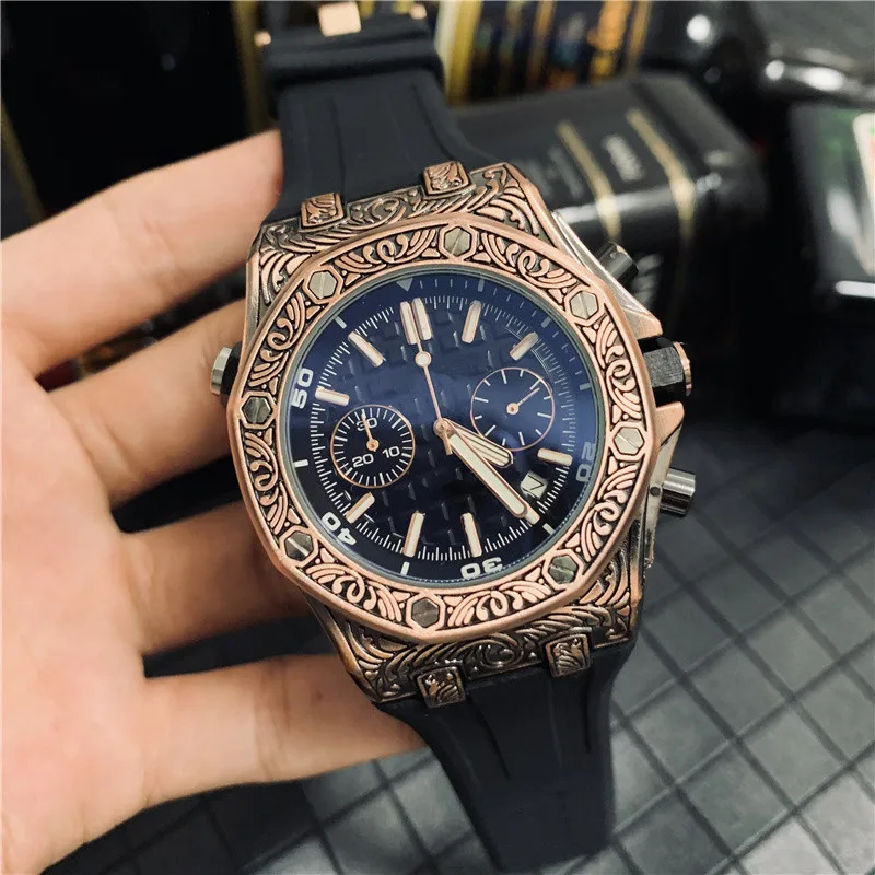 Часы мужские винтажные водонепроницаемые с секундомером кварцевые 2019|Кварцевые