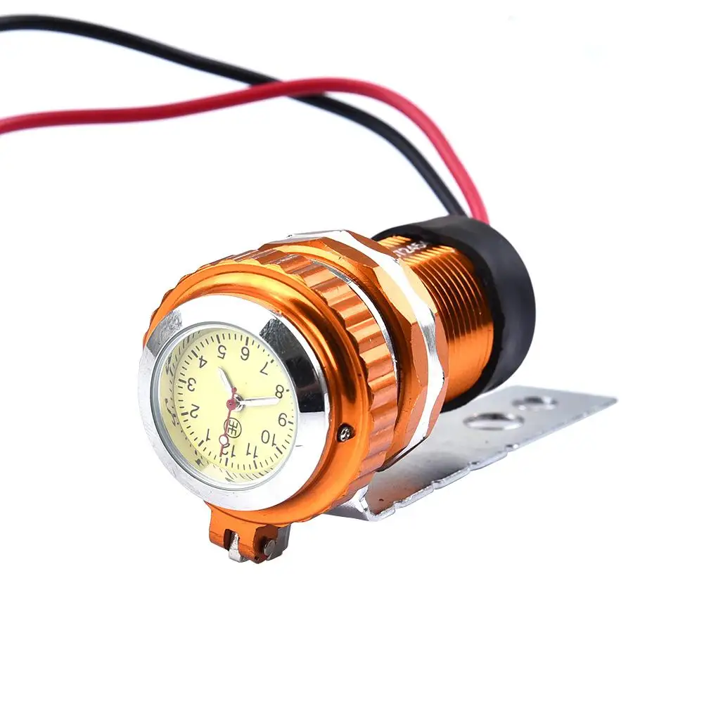 

Motorcycle Modified Accessories Car USB with Watch Charger 12V Waterproof Mobile Phone Charger Cigarette Lighter Interior Parts