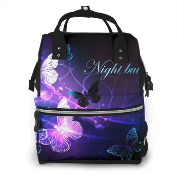 

Mummy Maternity Nappy Bag Glowing Night Butterflies Large Capacity Nappy Bag Travel Backpack Nursing Bag for Baby Care
