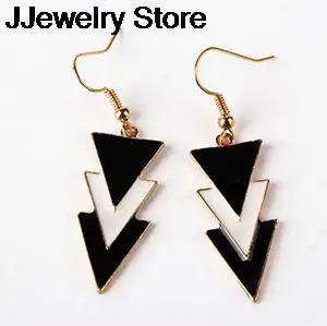 new Fashion Triangle Ear Stud Earrings Women Jewelry Alloy Metal Enamel Geometry | Украшения и аксессуары