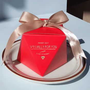 

New Diamond style Candy Box Wedding Favors And Gifts Party Supplies Baby Shower Paper Gift Chocolate Boxes for guests