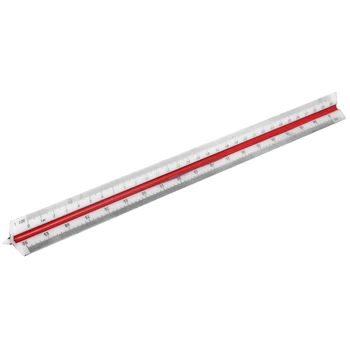 

Plastic Red Yellow Green Triangular Scale Ruler 1:100 1:200 1:250 1:300 1:400