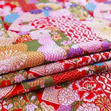 500 см* 75 см японский цветок парча свадебная ткань костюм античная ткань ветровые костюмы атласная ткань платье ткань