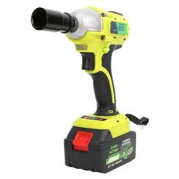 

340Nm 36VF Li-ion Rechargeable Cordless Wrench 1/2 Inch Wrench Adjustable Speed with LED Light 100~240V Electric Wrench