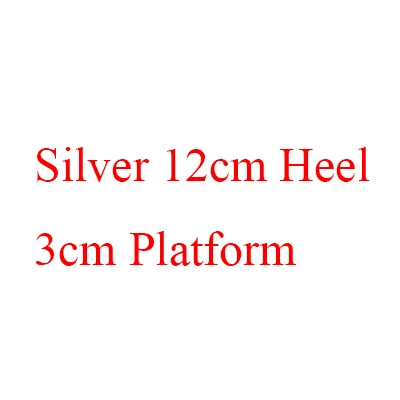 Silver 12cm Heel Туфли-лодочки на платформе и высоком каблуке 14 см; женская свадебная обувь; цвет красный, серебристый; обувь с круглым носком для свадебной вечеринки; женская обувь - Цвет: Silver 12cm Heel