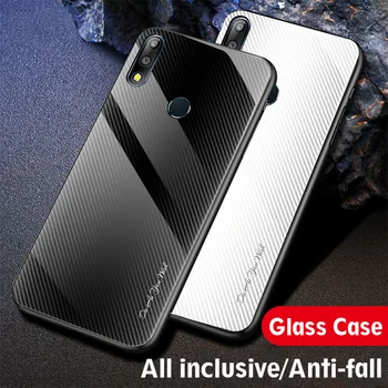 

30pcs/lot Tempered Glass Cover Glossy Gradient Stripe Glass Hard Case For Asus Zenfone Max Pro M2 ZB631KL