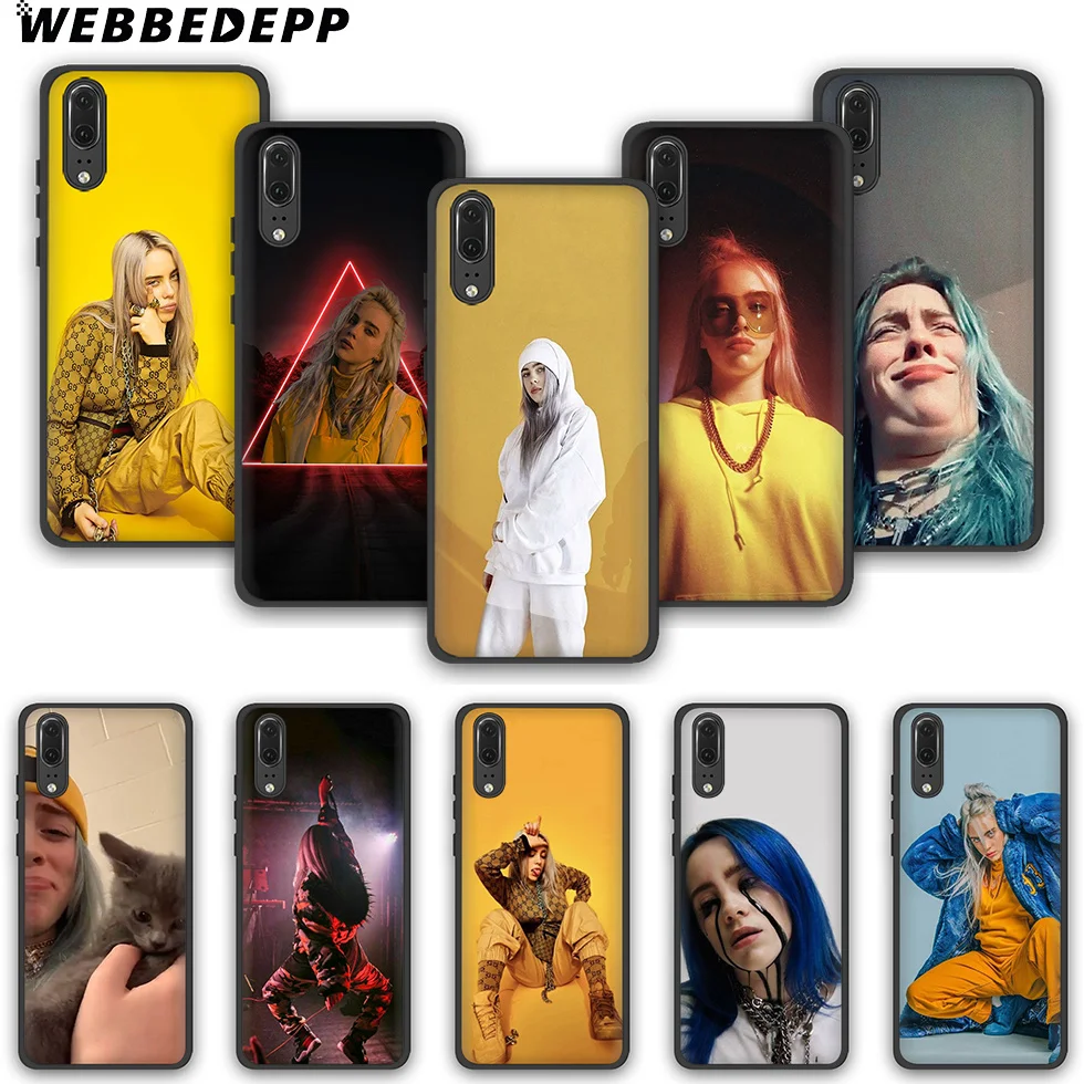 

WEBBEDEPP Star Billie Eilish TPU phone case for Huawei P10 P20 P30 Lite Pro Y6 Y7 prime 2018 Y9 2019