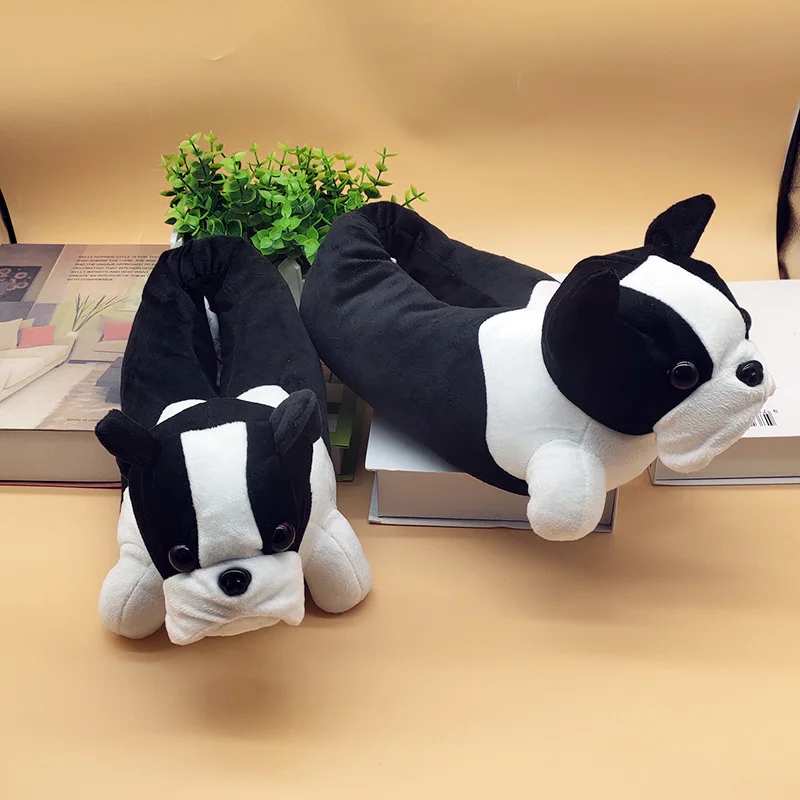 dog indoor slippers home shoes slippers anime Wood floor women men winter Custom Cartoon with warm panda home shoes