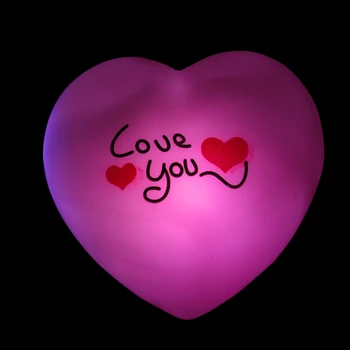 

Bedroom Decoration Desktop Gift Valentine's Day Romantic Color Changing Led Night Light Cafe Girlfriend Silicone Lovely Heart