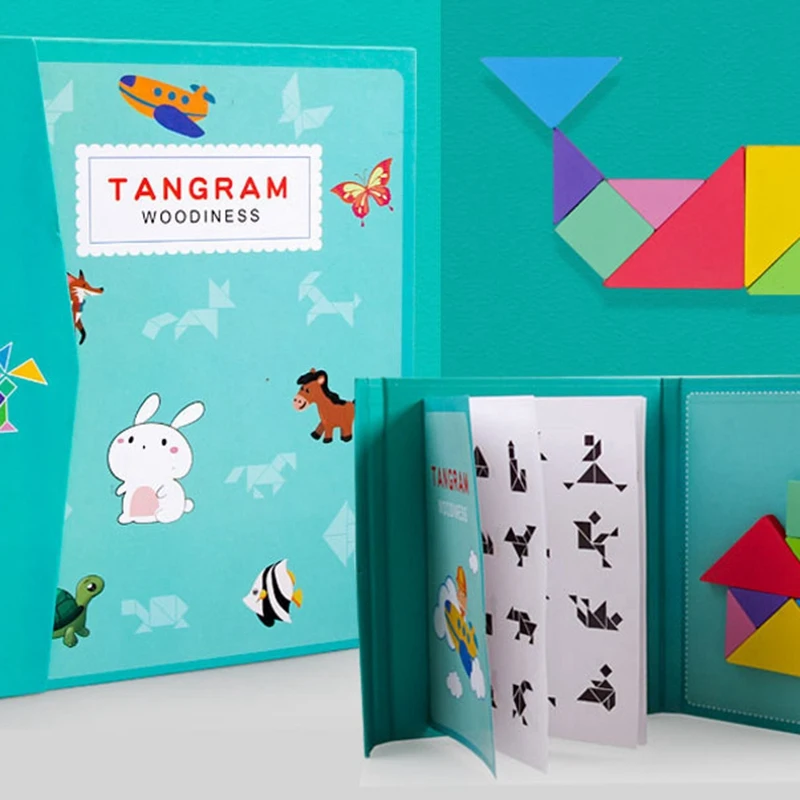 Netic 3D головоломка игра Tangram обучающая для рисования настольные игры игрушка в