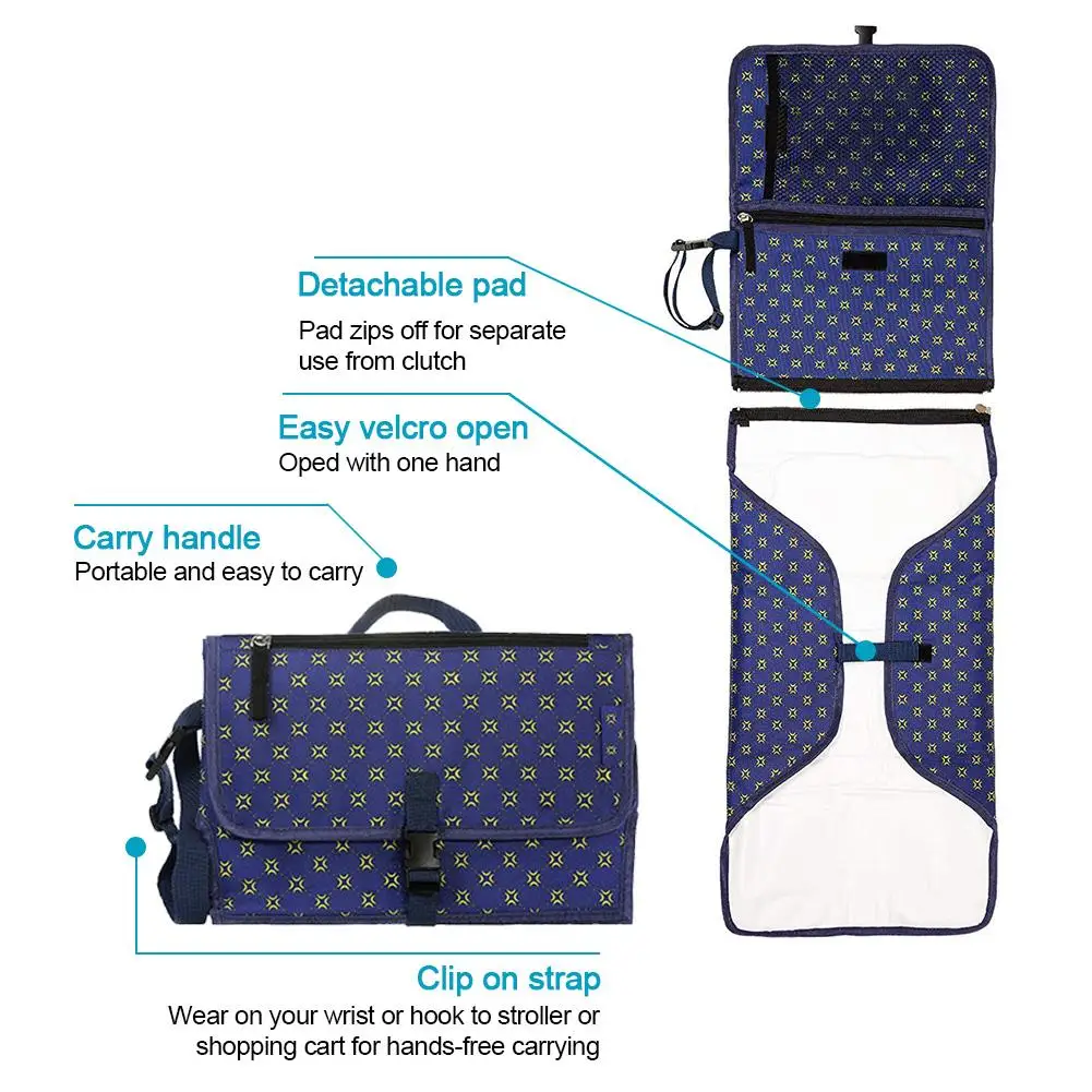 Baby Portable Foldable Washable Compact Travel Nappy Diaper Changing Mat Waterproof Baby Floor Mat Change Play Mat Baby Care