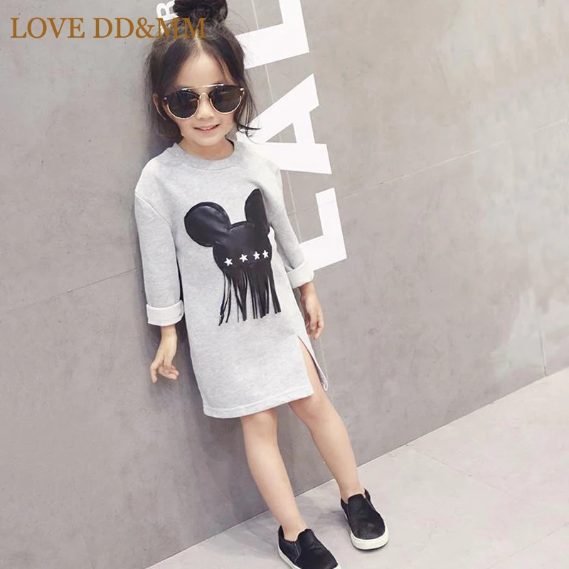 Платье для девочек LOVE DD & MM детская одежда 2020 Дизайнерские Длинные футболки с