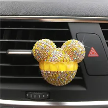 Хрустальный автомобильный парфюм Микки Маус, автомобильные аксессуары, Автомобильные украшения, автомобильные аксессуары для девочек, подвеска в виде бутылочки парфюма