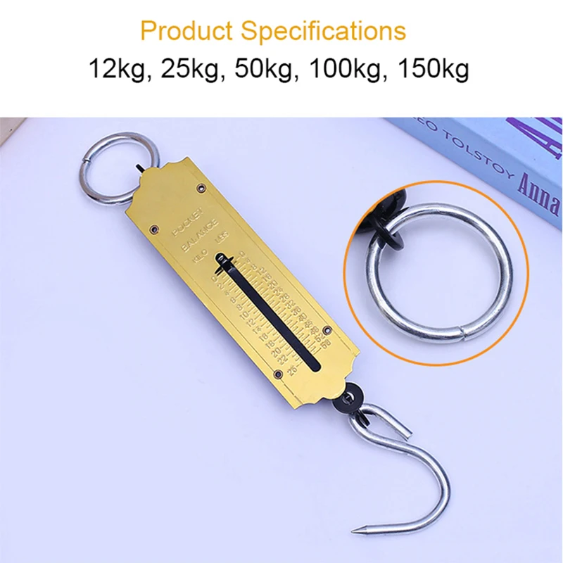 HOCHSTE Portable Travel Suitcase Baggage Luggage Weighing Scale Spring Hook Weight 50 KG