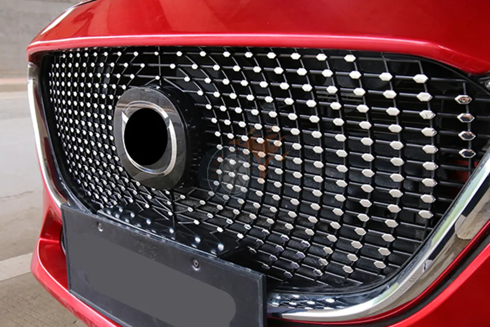 Хорошая установка ABS Алмазный Стиль гриль для Mazda 3 Axela гриль- внешний автомобильный стиль передний бампер капот гоночная решетка