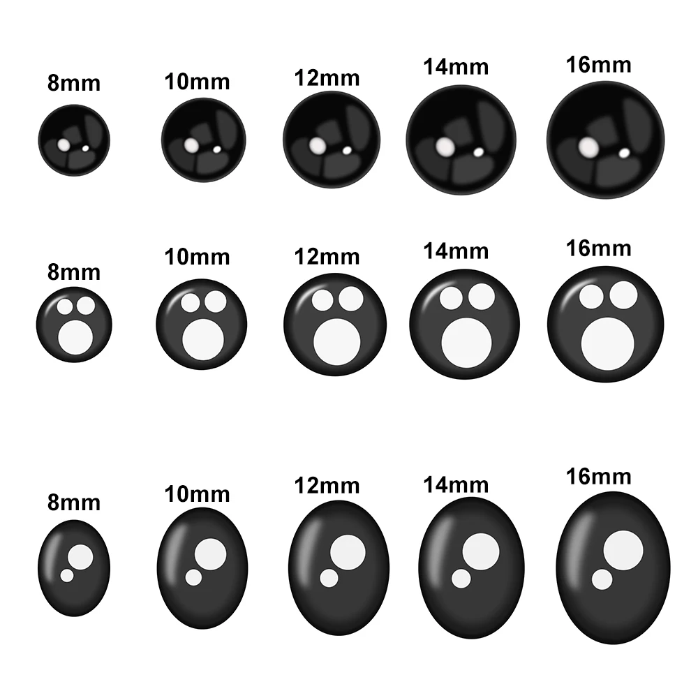 100pcs 8/12/14mm Cartoon Safety Eyes Nose Toy Teddy Bear Stuffed Toys Kawaii Doll Eyes DIY Snap Animal Puppet Doll Accessories doll accessories,doll clothes accessories,plush doll accessories,doll eyes,doll eyewear accessories,glass doll eyes,doll bag toys,doll eyelashes