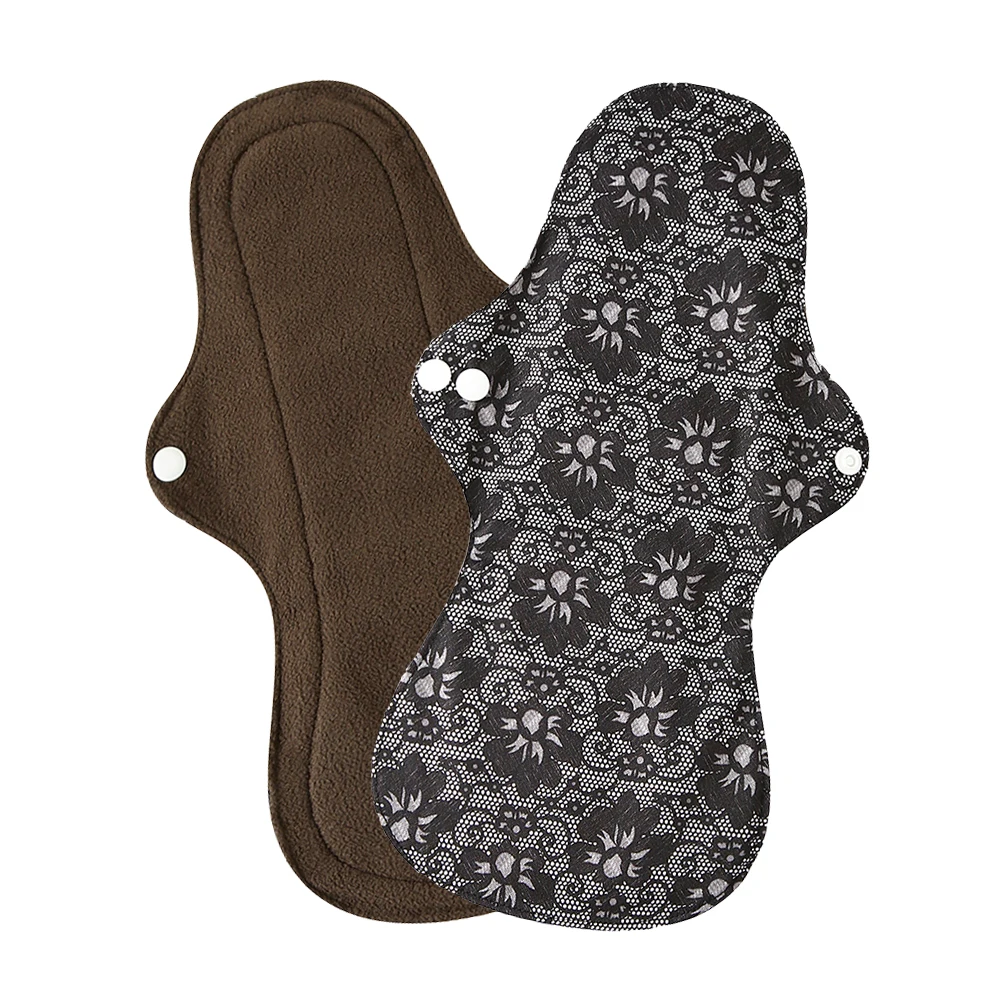 1pc Washable Heavy Flow Night Use Feminine Hygiene Cloth Menstrual Pads Sanitary Pad with Bamboo Charcoal Inner