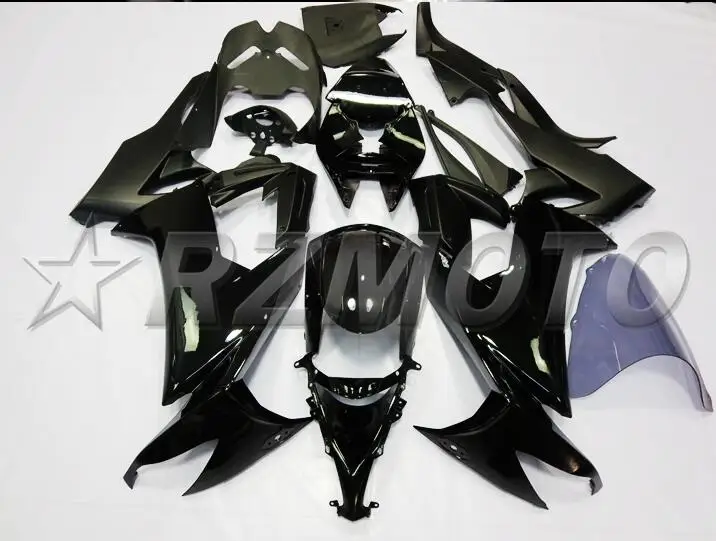 4 подарки Лидер продаж ABS полный обтекатель комплект подходит для Kawasaki Ninja ZX-10R ZX10R 2008 2009 2010 08 09 10 Обтекатели Черный цвет