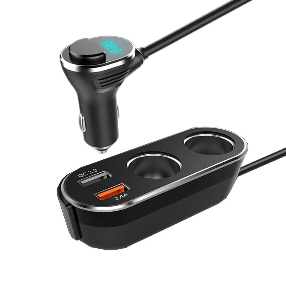

12-24V 120W Car Cigarette Lighter Socket Splitter 5V 3.1A QC3.0 Quick Charging USB Car Charger Power Adapter Auto Electronics