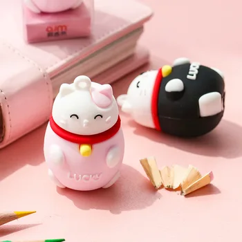 

Cat Pencil Sharpener Student Pencil Sharpener Cartoon Animal Pencil Sharpener Mini Creative Modeling Primary School Stationery