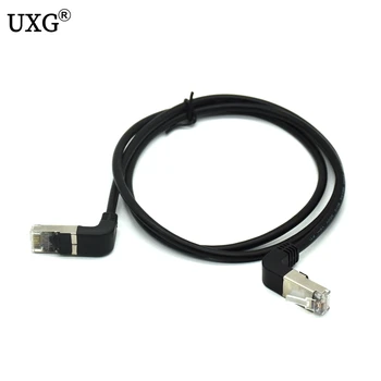 

Double Elbow Down & Up Angled 90 Degree cat5e 8P8C FTP STP UTP Cat 5e Ethernet Network Cable RJ45 Lan Patch Cord 0.5m-5m